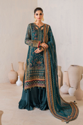 Iznik | Chinnon Chiffon | CC-46 Embroidered Chiffon - by - Libasekhas UK - Registered Vendor of : Iznik - 100% Original Designer Dresss