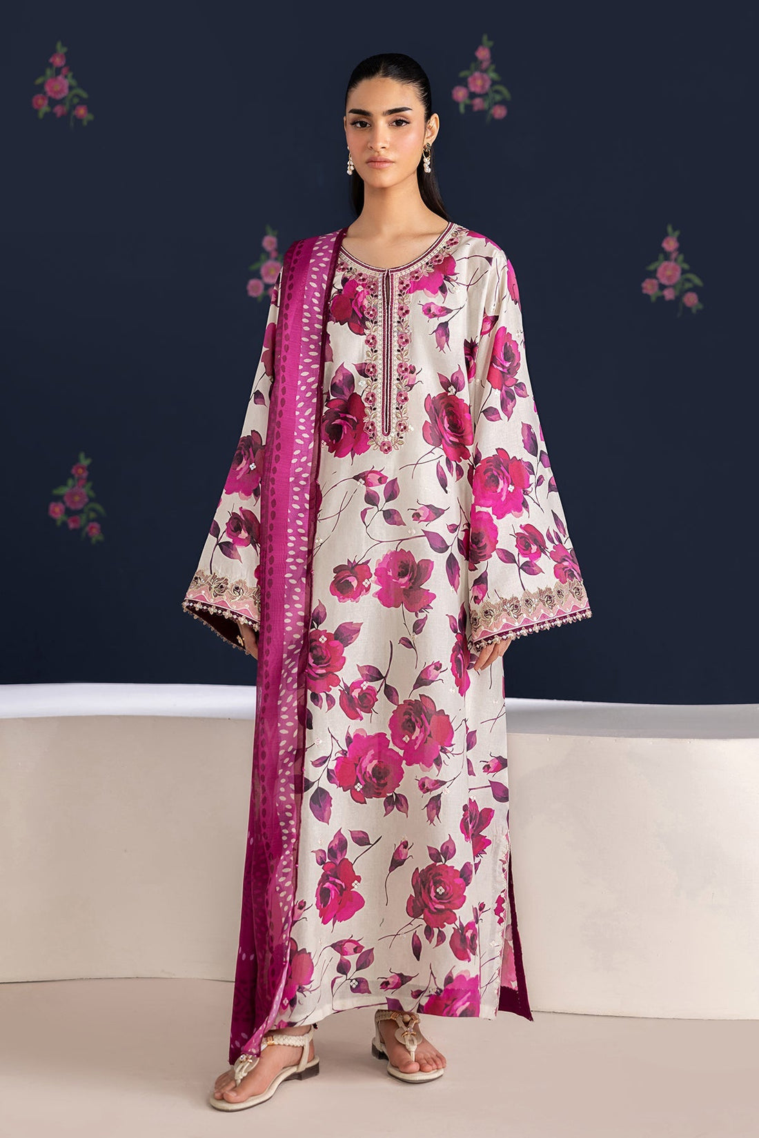 Baroque | Luxury Summer Pret | UF-4463 - by Libasekhas UK - Registered Vendor of : Baroque - 100% Original Designer Dress