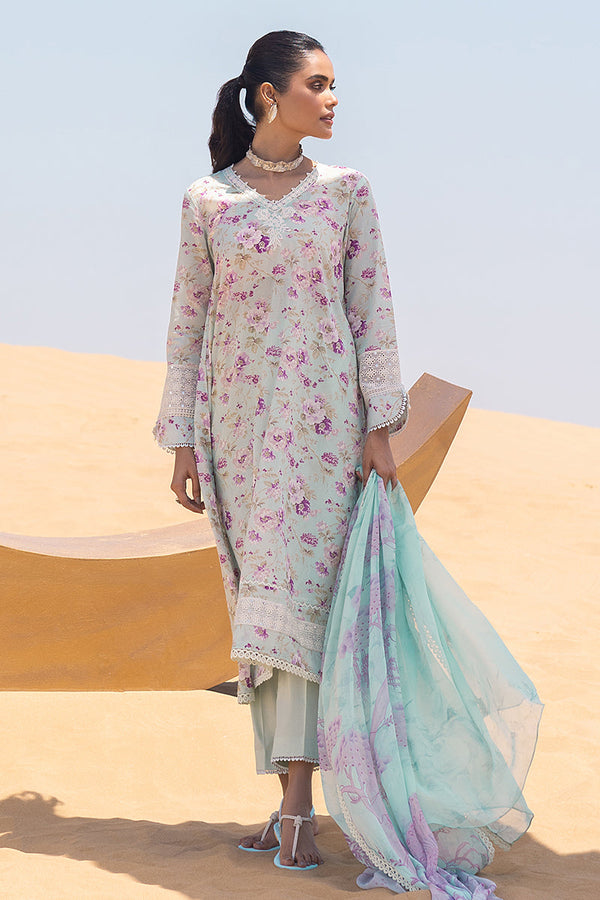 Cross Stitch | Eid Lawn 24 | GREY MIST - by - Libasekhas UK - Registered Vendor of : Cross Stitch - 100% Original Designer Dresss