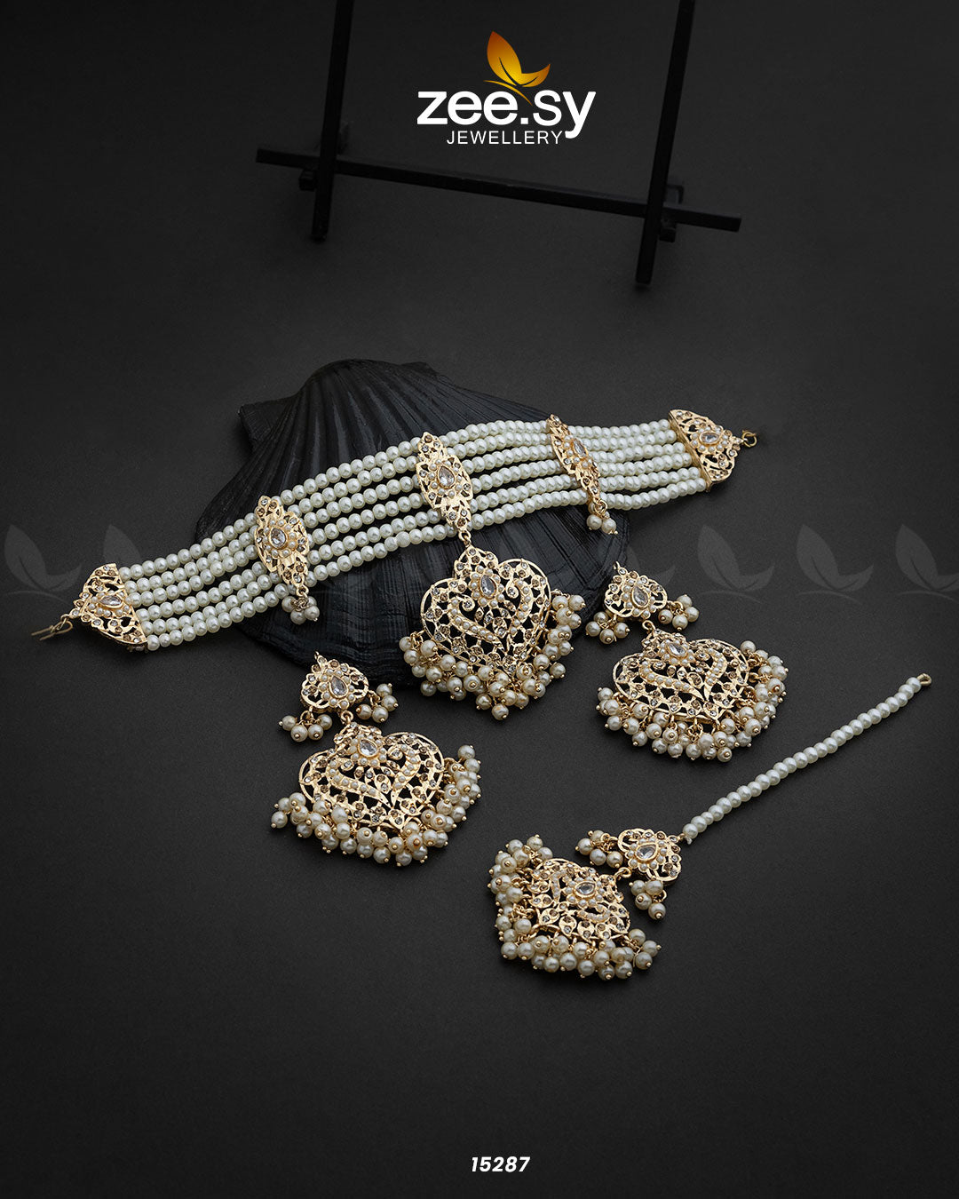 Hyderabadi Guluband Necklace - by - Libasekhas UK - Registered Vendor of : Zeesy - 100% Original Designer Dresss