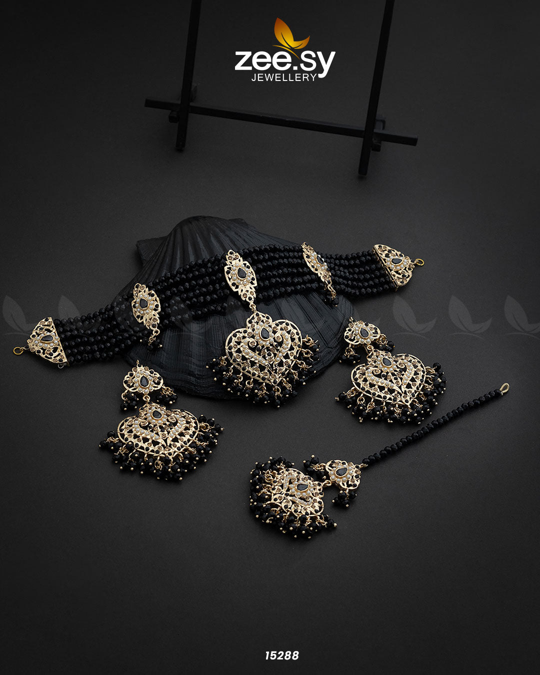 Hyderabadi Guluband Necklace - by - Libasekhas UK - Registered Vendor of : Zeesy - 100% Original Designer Dresss