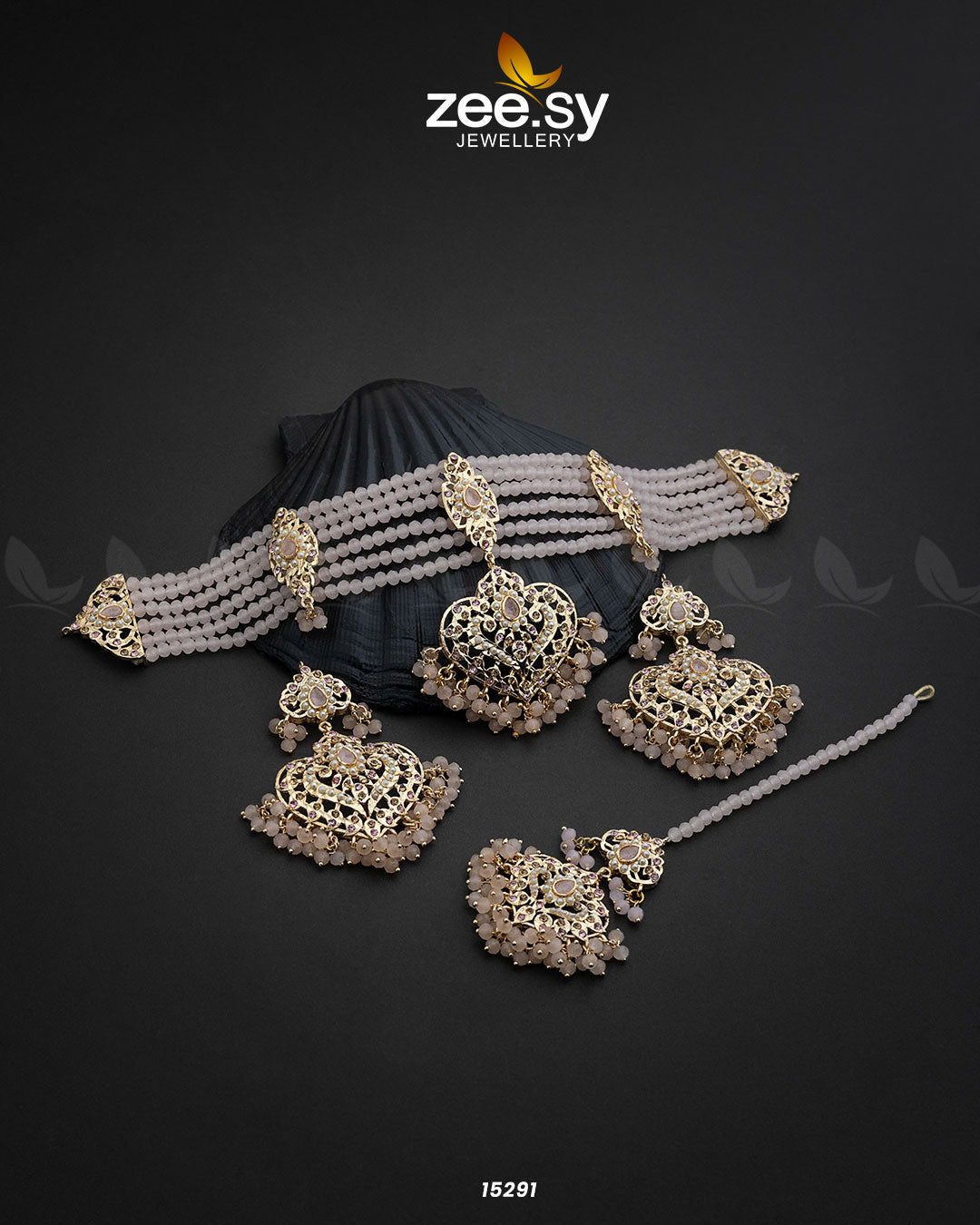 Hyderabadi Guluband Necklace - by - Libasekhas UK - Registered Vendor of : Zeesy - 100% Original Designer Dresss
