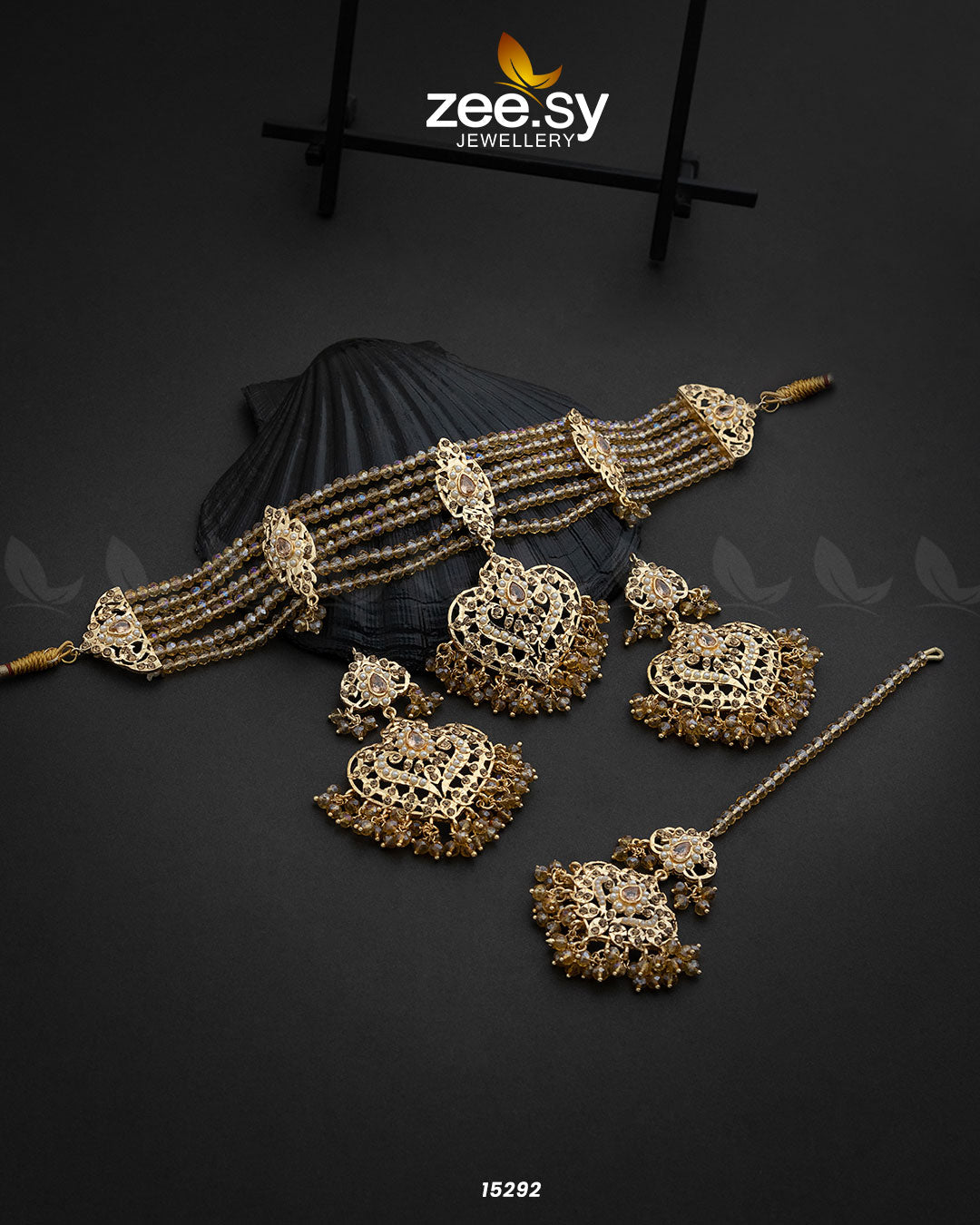Hyderabadi Guluband Necklace - by - Libasekhas UK - Registered Vendor of : Zeesy - 100% Original Designer Dresss