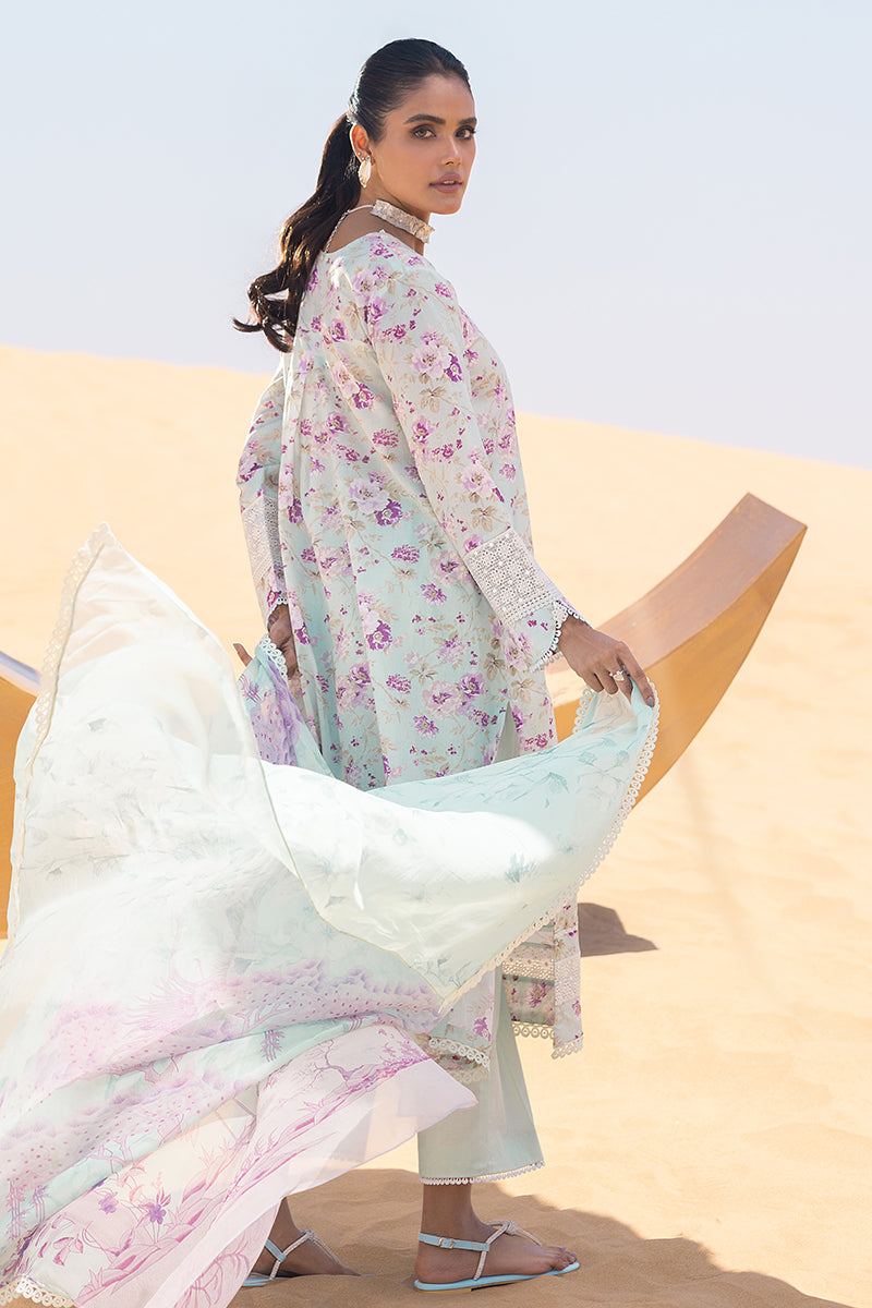 Cross Stitch | Eid Lawn 24 | GREY MIST - by - Libasekhas UK - Registered Vendor of : Cross Stitch - 100% Original Designer Dresss