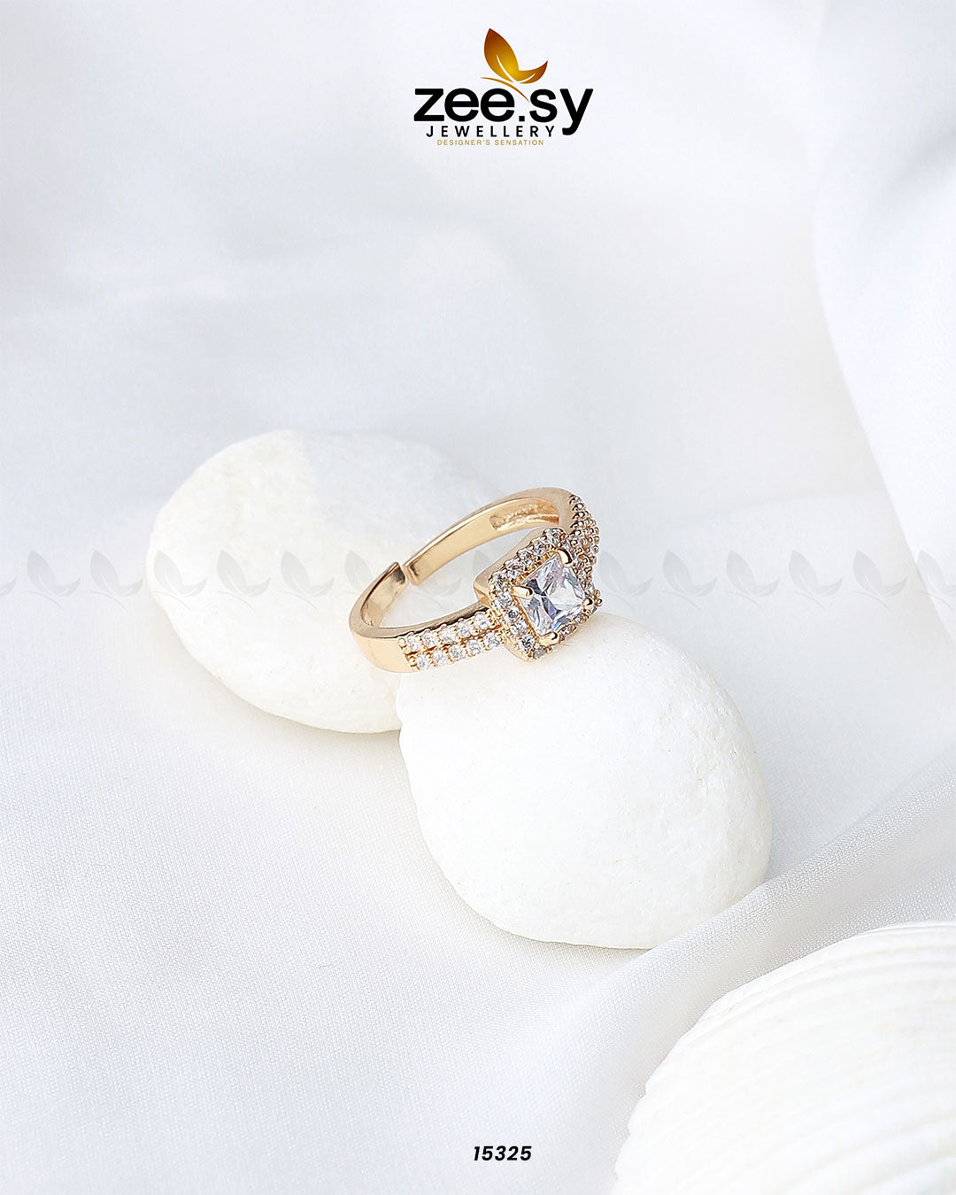 Lavish Zircon Ring - by - Libasekhas UK - Registered Vendor of : Zeesy - 100% Original Designer Dresss