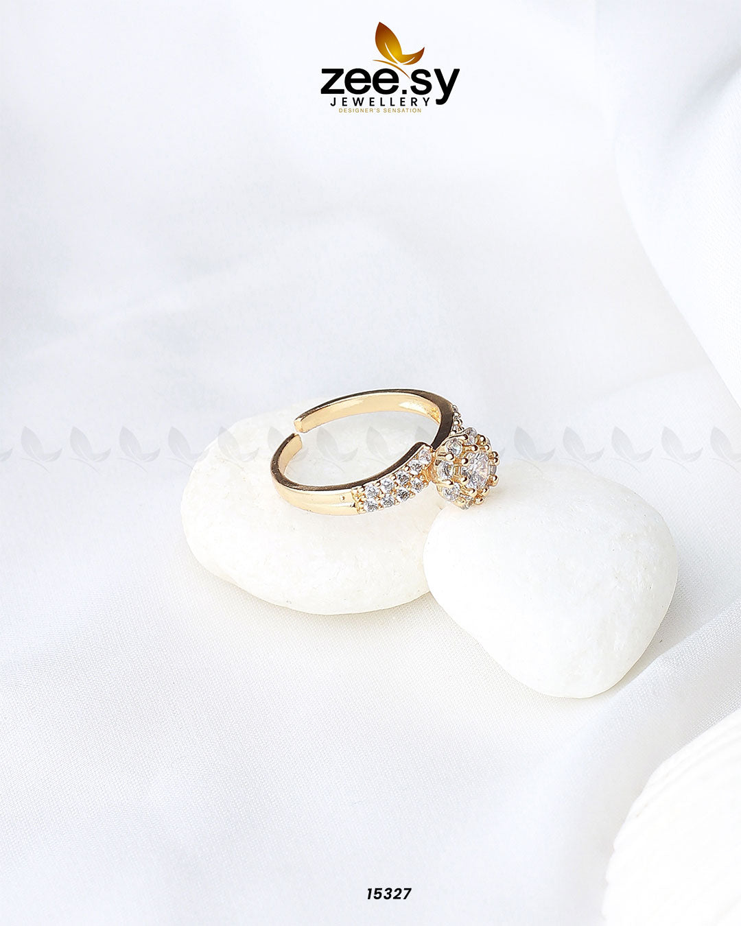 Intricate Flower Ring - by - Libasekhas UK - Registered Vendor of : Zeesy - 100% Original Designer Dresss