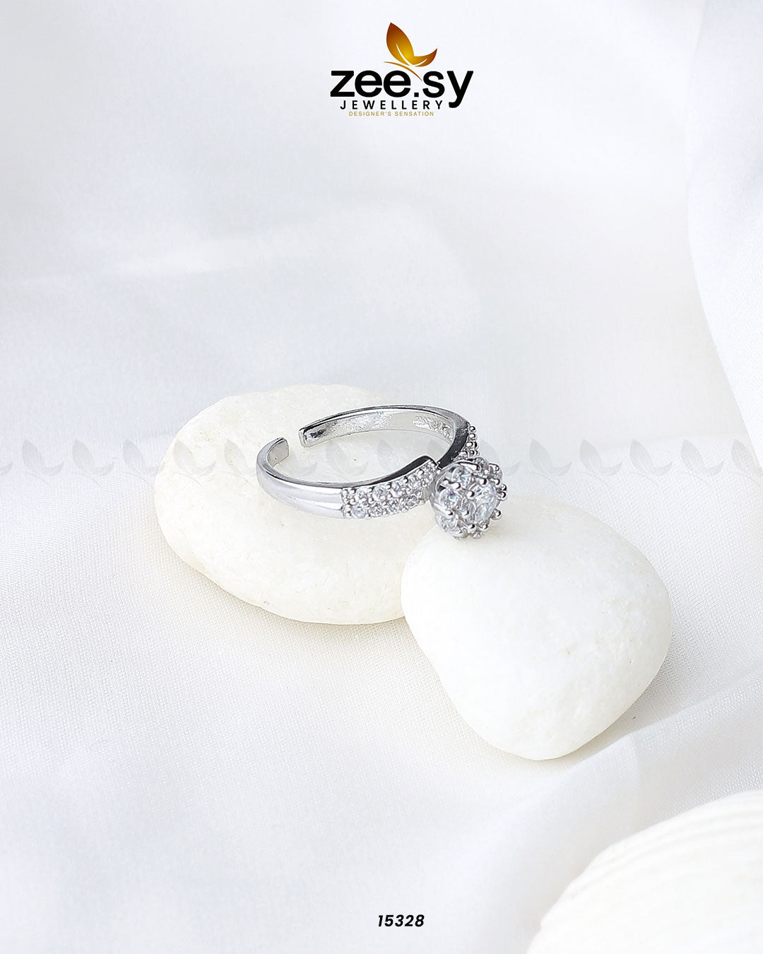Intricate Flower Ring - by - Libasekhas UK - Registered Vendor of : Zeesy - 100% Original Designer Dresss