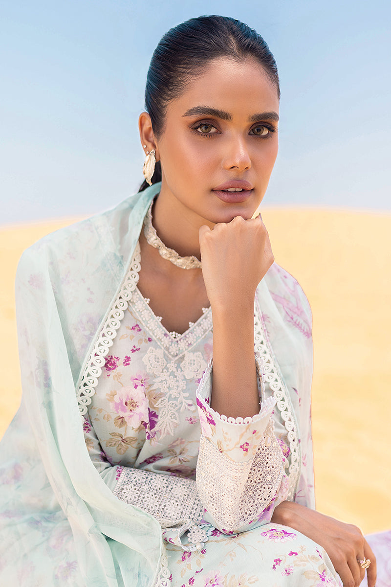 Cross Stitch | Eid Lawn 24 | GREY MIST - by - Libasekhas UK - Registered Vendor of : Cross Stitch - 100% Original Designer Dresss