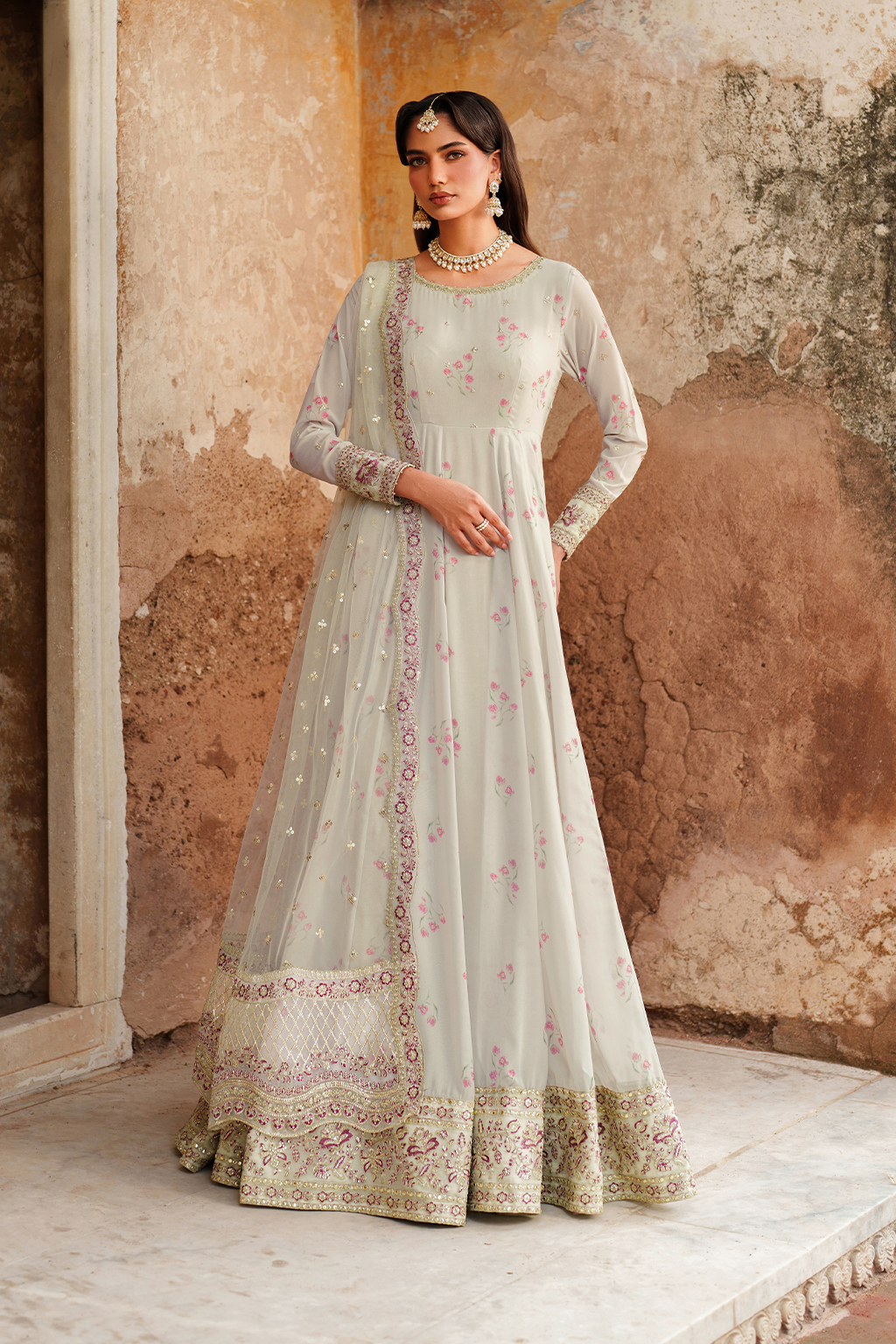 Iznik | Festive Formal | UE-551 Printed Chiffon - by Libasekhas UK - Registered Vendor of : Iznik - 100% Original Designer Dress
