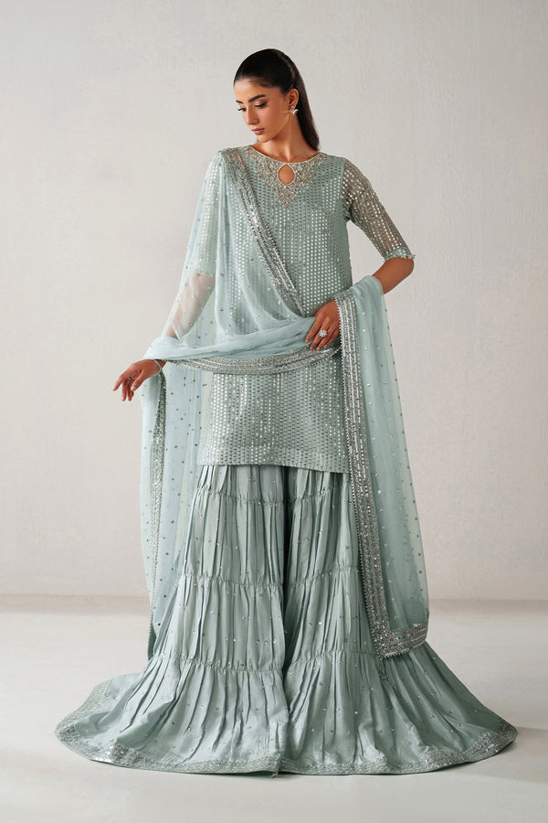 Baroque | Formals Collection | EMBROIDERED CHIFFON UF-4389 - by Libasekhas UK - Registered Vendor of : Baroque - 100% Original Designer Dress