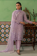 Cross Stitch | Mahiri Embroidered Collection | LILAC HAZE - by - Libasekhas UK - Registered Vendor of : Cross Stitch - 100% Original Designer Dresss
