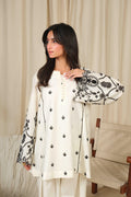 Noor by Saadia Asad | Noor Pret 25 | D2 - Monochrome Flair - by Libasekhas UK - Registered Vendor of : Noor by Saadia Asad - 100% Original Designer Dress