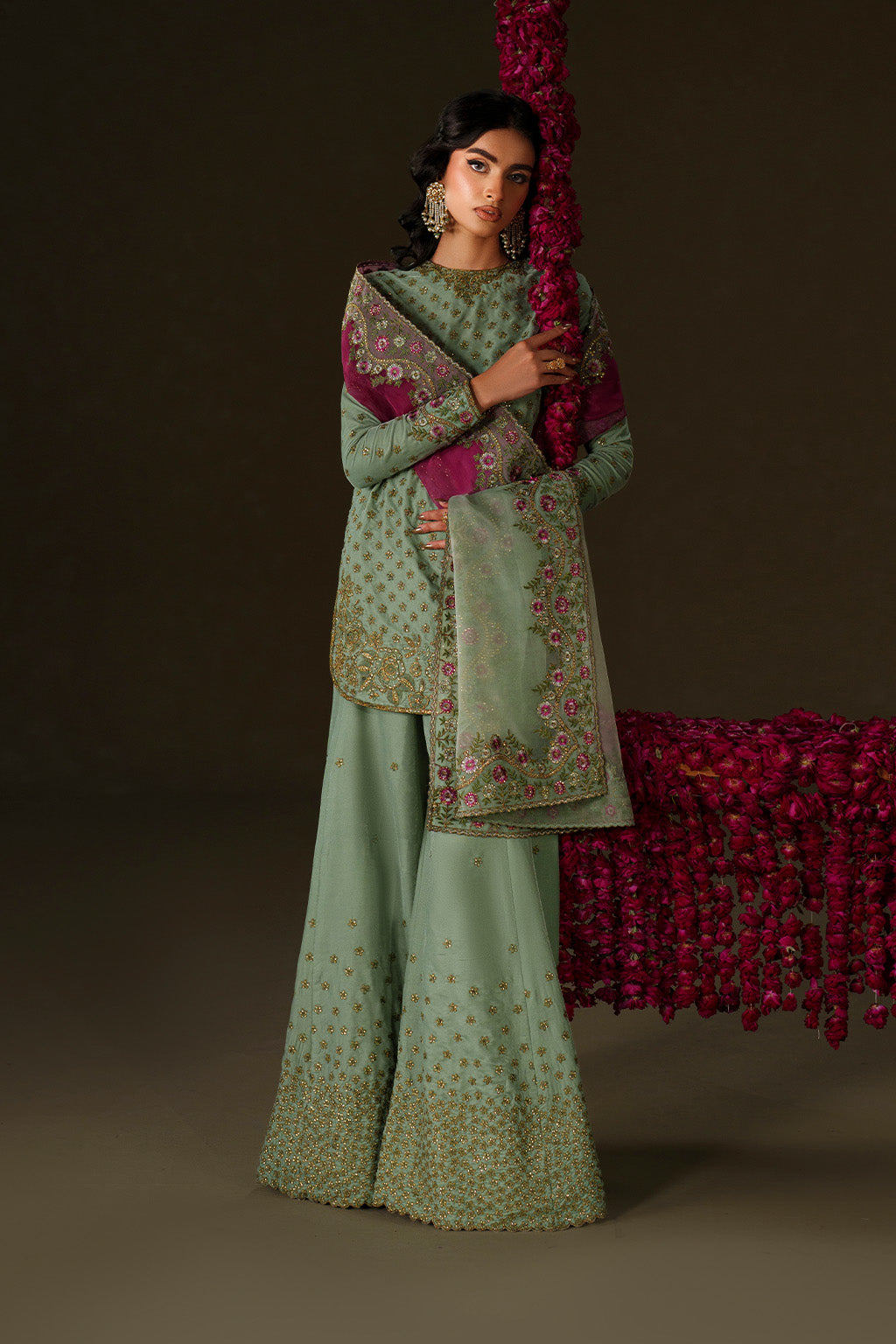 Iznik | Velvet 25 | IV-73 Embroidered Velvet - by Libasekhas UK - Registered Vendor of : Iznik - 100% Original Designer Dress