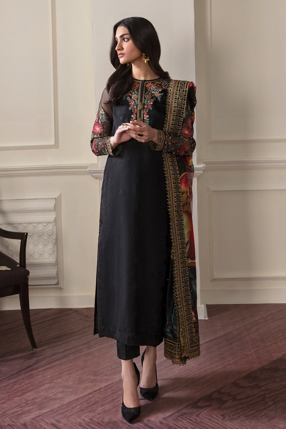 Baroque | Formals Collection | EMBROIDERED ORGANZA UF-290 - by Libasekhas UK - Registered Vendor of : Baroque - 100% Original Designer Dress