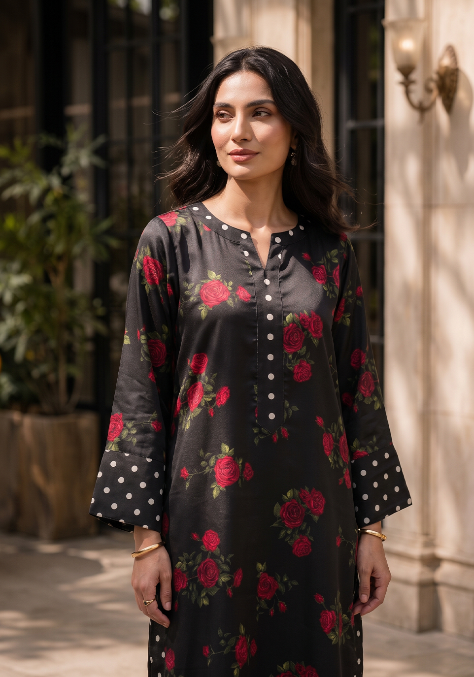 Zarqash | Silk Edit 26 | Rose Noir - by Libasekhas UK - Registered Vendor of : Zarqash - 100% Original Designer Dress