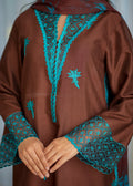 Fozia Khalid | Silk Spire | COCOA - by - Libasekhas UK - Registered Vendor of : Fozia Khalid - 100% Original Designer Dresss
