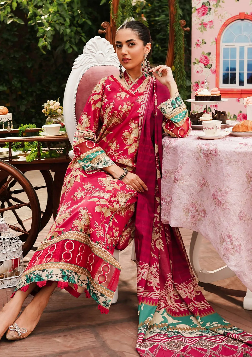 Elaf Premium | Printed Collection 24 | EEP-04A - Flores de Amor - by - Libasekhas UK - Registered Vendor of : Elaf Premium - 100% Original Designer Dresss