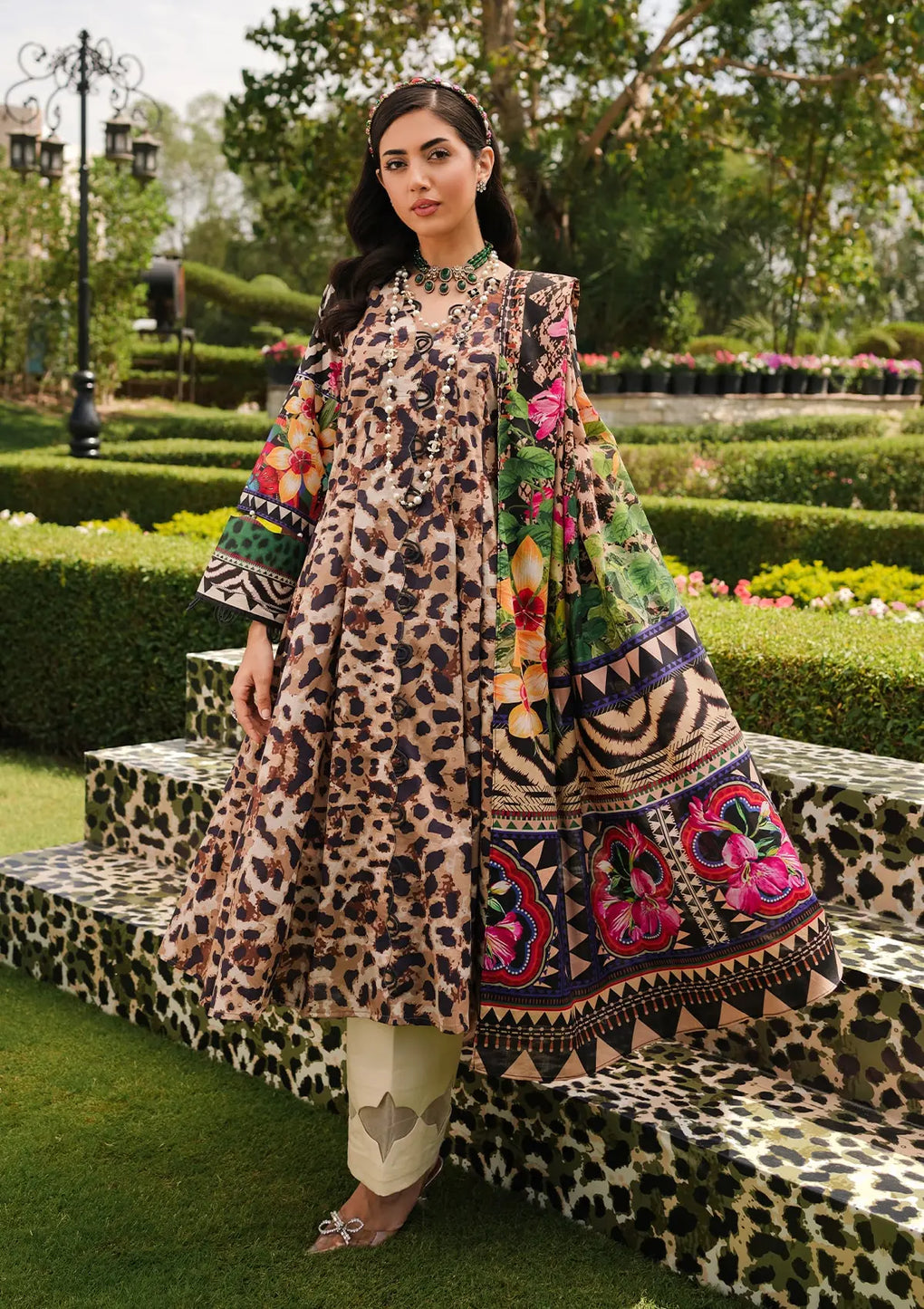 Elaf Premium | Printed Collection 24 | EEP-06A - Menagerie - by - Libasekhas UK - Registered Vendor of : Elaf Premium - 100% Original Designer Dresss