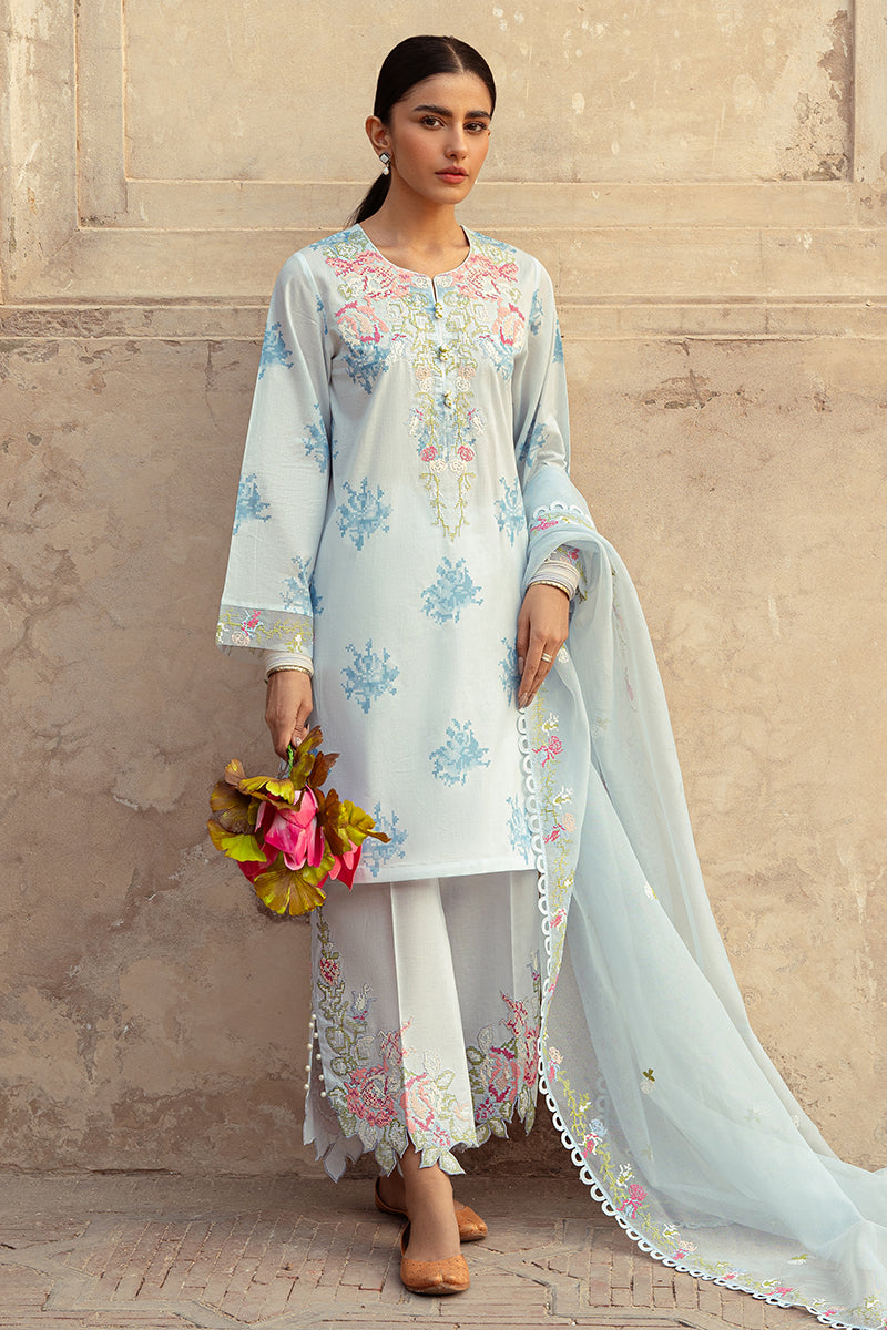 Cross Stitch | Premium Lawn 24 | DAWN MIST - by - Libasekhas UK - Registered Vendor of : Cross Stitch - 100% Original Designer Dresss