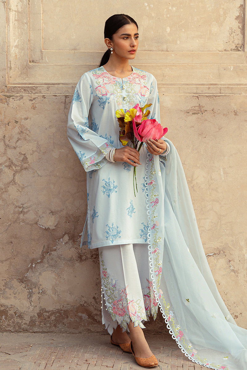 Cross Stitch | Premium Lawn 24 | DAWN MIST - by - Libasekhas UK - Registered Vendor of : Cross Stitch - 100% Original Designer Dresss