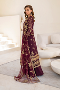 Iznik | Chinnon Chiffon | CC-42 Embroidered Chiffon - by - Libasekhas UK - Registered Vendor of : Iznik - 100% Original Designer Dresss
