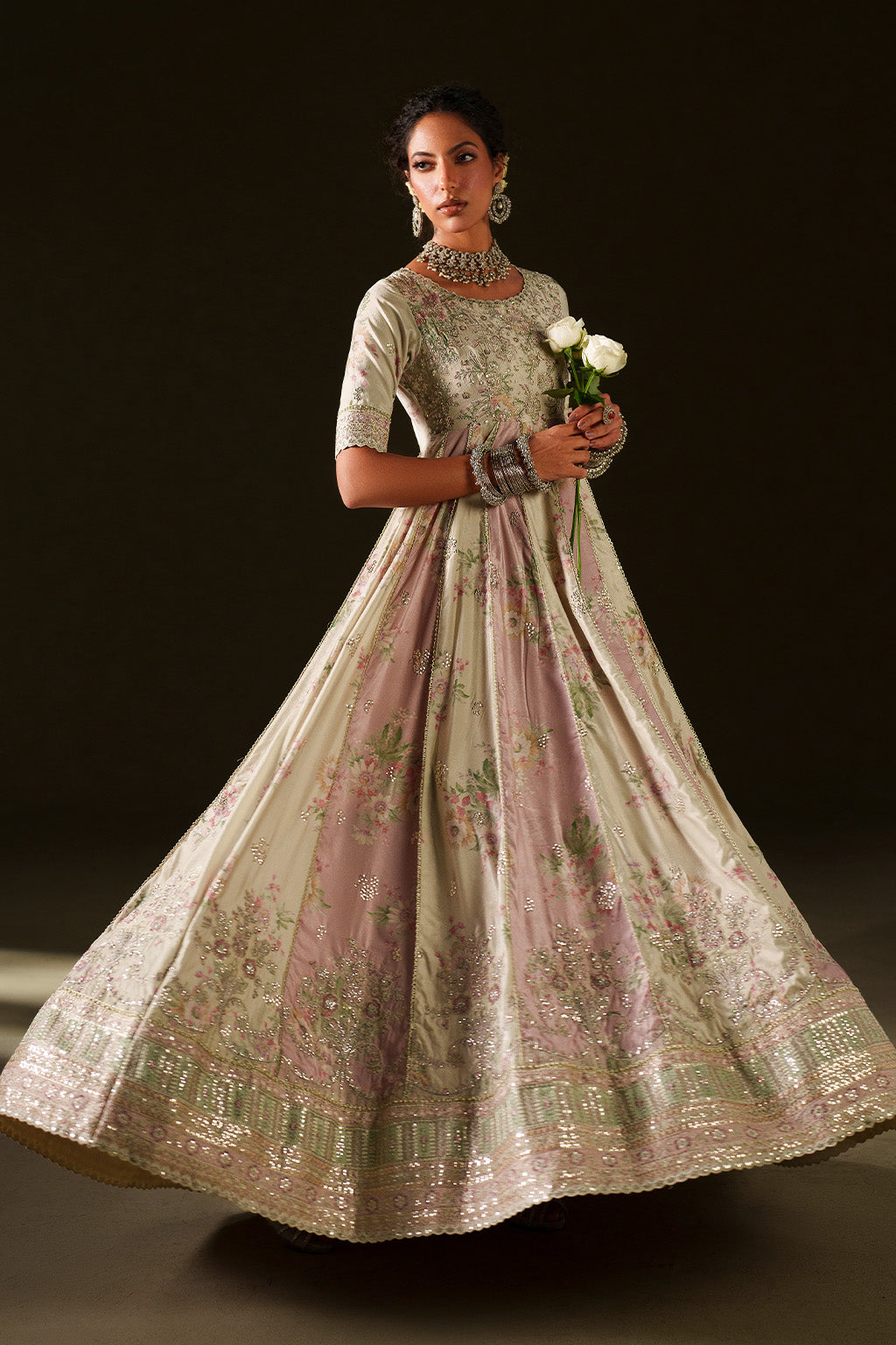 Iznik | Velvet 25 | IV-77 Embroidered Velvet - by Libasekhas UK - Registered Vendor of : Iznik - 100% Original Designer Dress