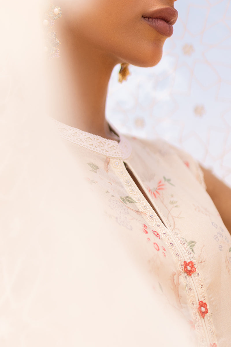 Cross Stitch | Eid Lawn 24 | IVORY GLOW - by - Libasekhas UK - Registered Vendor of : Cross Stitch - 100% Original Designer Dresss