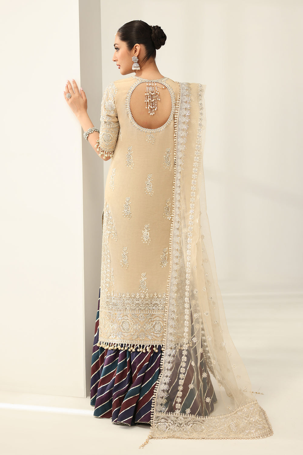 Baroque | Formals Collection | EMBROIDERED NET UF-4183 - by Libasekhas UK - Registered Vendor of : Baroque - 100% Original Designer Dress