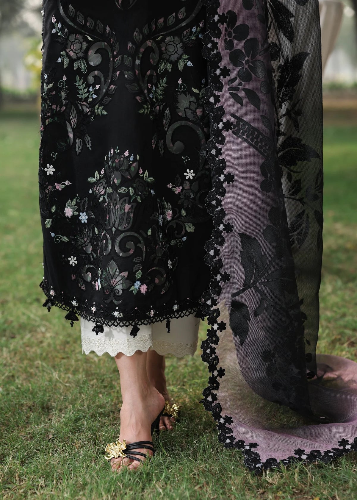 Sardinia | Tales of Petals | MIDNIGHT BLOOM - by Libasekhas UK - Registered Vendor of : Sardinia - 100% Original Designer Dress