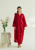 Zarqash | Whispers of Summer | CRIMSON BLOOM - by Libasekhas UK - Registered Vendor of : Zarqash - 100% Original Designer Dress