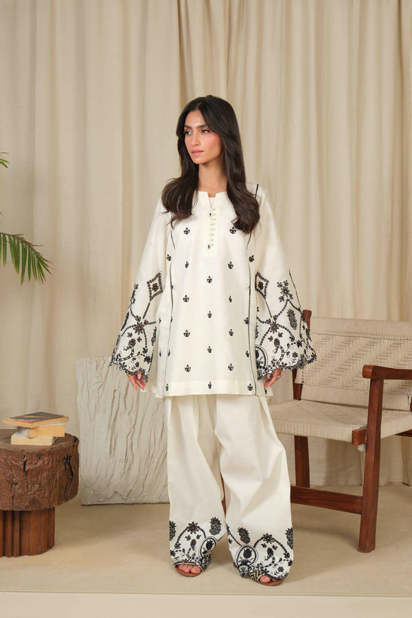 Noor by Saadia Asad | Noor Pret 25 | D2 - Monochrome Flair - by Libasekhas UK - Registered Vendor of : Noor by Saadia Asad - 100% Original Designer Dress