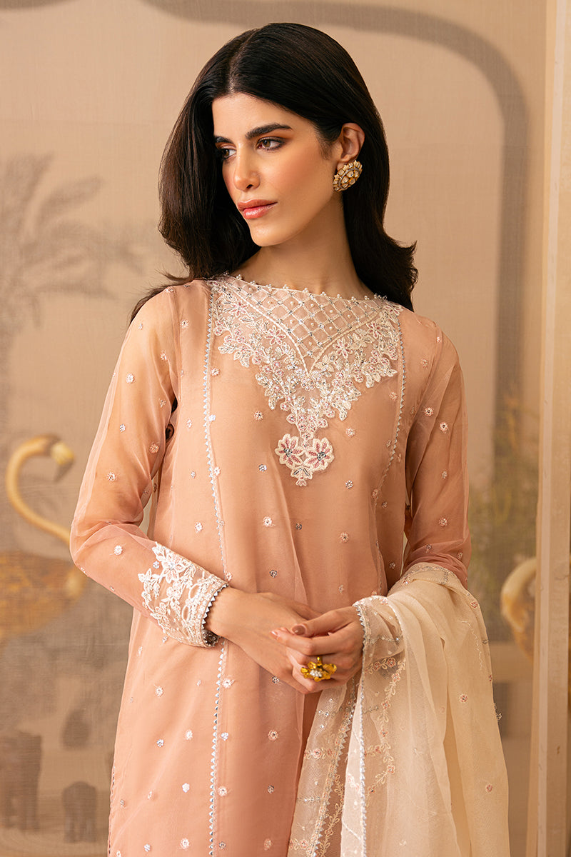 Cross Stitch | Luxe Atelier 24 | CORAL CASCADE - by - Libasekhas UK - Registered Vendor of : Cross Stitch - 100% Original Designer Dresss