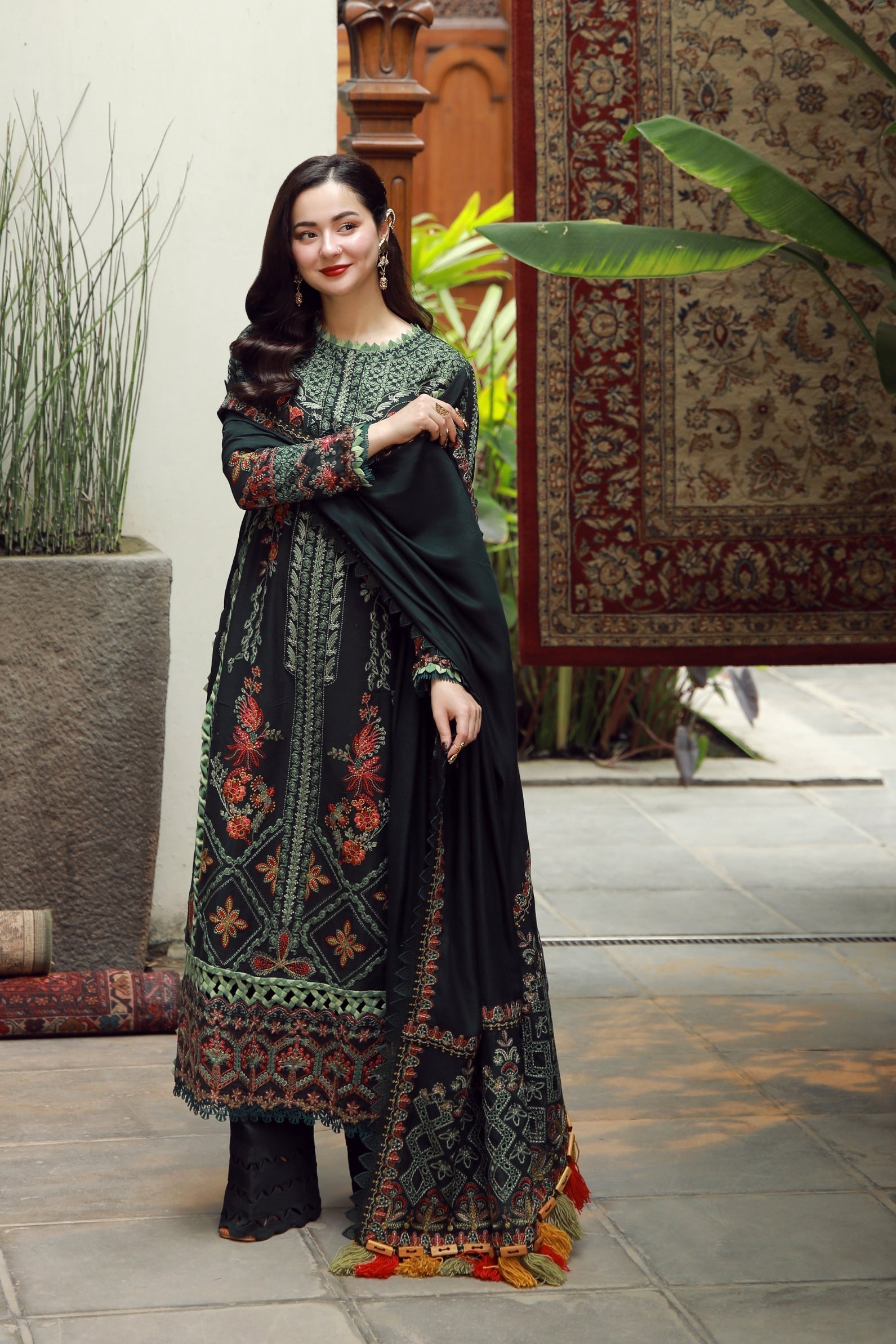 Maryam Hussain | Winter Shawl 25 | Almas - by Libasekhas UK - Registered Vendor of : Maryam Hussain - 100% Original Designer Dress