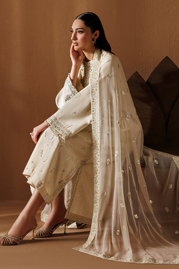 Baroque | Formals Collection | EMBROIDERED RAW SILK UF-4434 - by Libasekhas UK - Registered Vendor of : Baroque - 100% Original Designer Dress
