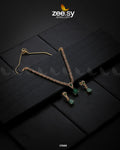 Nargis Zircon Necklace - by - Libasekhas UK - Registered Vendor of : Zeesy - 100% Original Designer Dresss