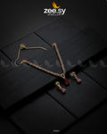 Nargis Zircon Necklace - by - Libasekhas UK - Registered Vendor of : Zeesy - 100% Original Designer Dresss