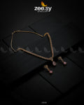 Nargis Zircon Necklace - by - Libasekhas UK - Registered Vendor of : Zeesy - 100% Original Designer Dresss