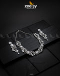 Noorani Zircon Necklace - by - Libasekhas UK - Registered Vendor of : Zeesy - 100% Original Designer Dresss