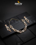 Noorani Zircon Necklace - by - Libasekhas UK - Registered Vendor of : Zeesy - 100% Original Designer Dresss