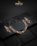 Noorani Zircon Necklace - by - Libasekhas UK - Registered Vendor of : Zeesy - 100% Original Designer Dresss
