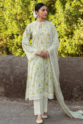 Cross Stitch | Premium Lawn 24 | LIME PRIMROSE - by - Libasekhas UK - Registered Vendor of : Cross Stitch - 100% Original Designer Dresss