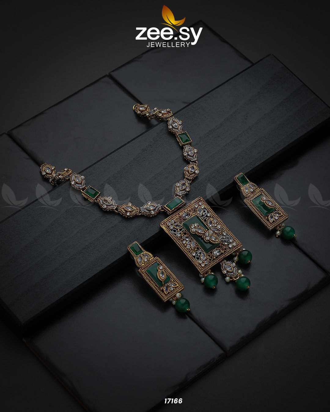 Majestic Gems Necklace - by - Libasekhas UK - Registered Vendor of : Zeesy - 100% Original Designer Dresss