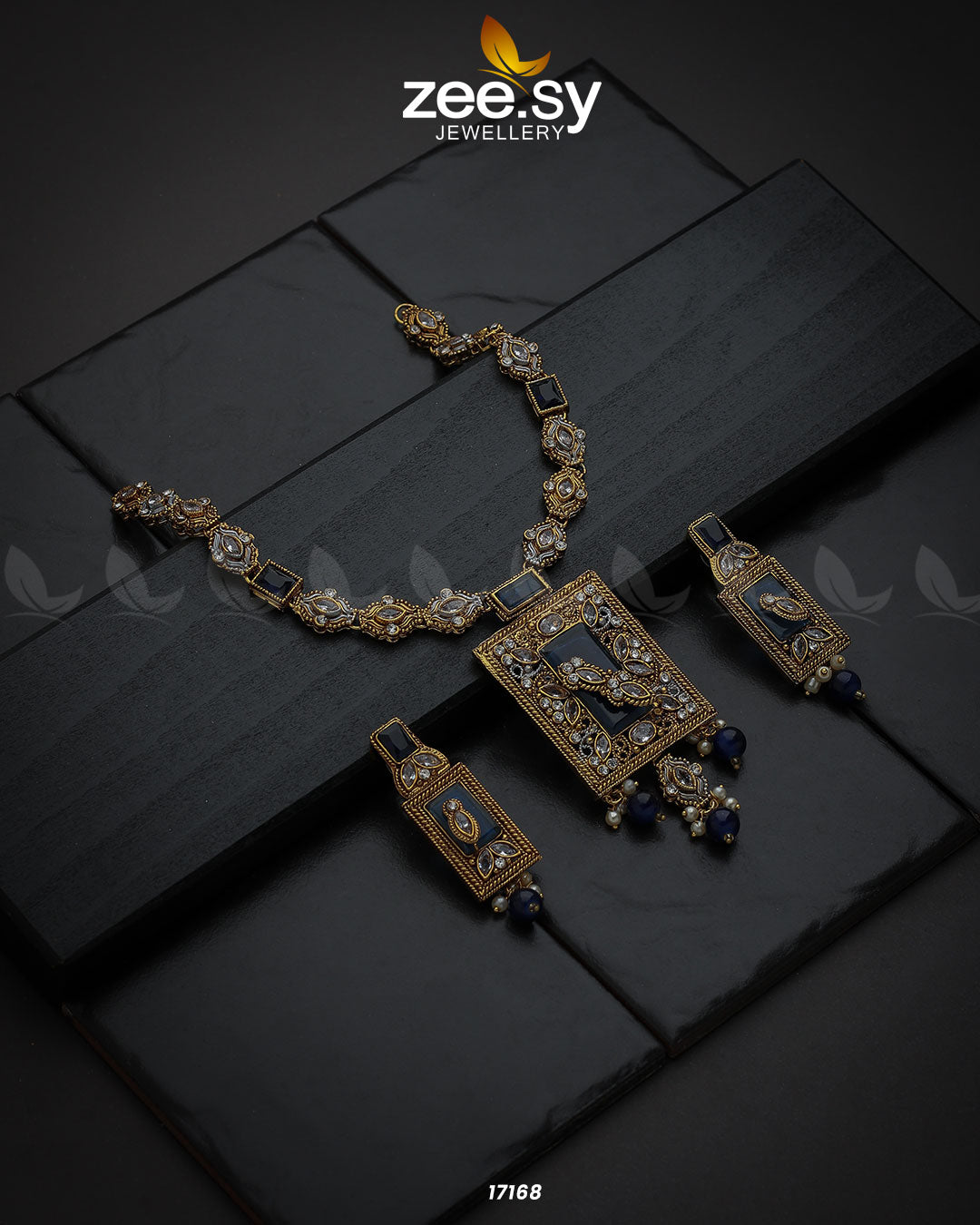 Majestic Gems Necklace - by - Libasekhas UK - Registered Vendor of : Zeesy - 100% Original Designer Dresss