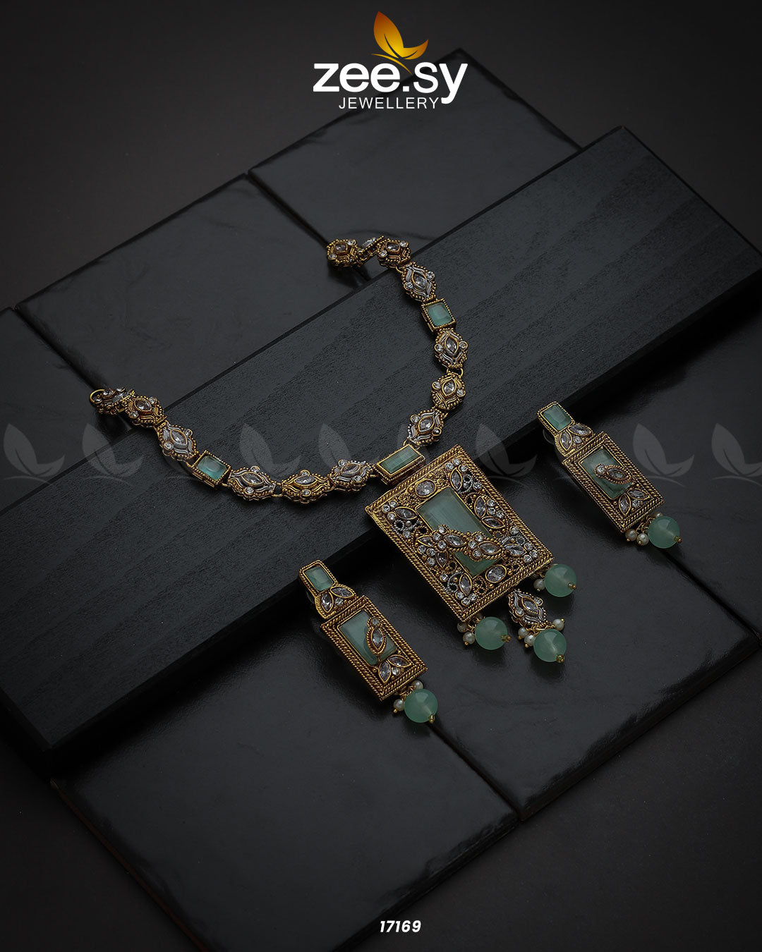 Majestic Gems Necklace - by - Libasekhas UK - Registered Vendor of : Zeesy - 100% Original Designer Dresss