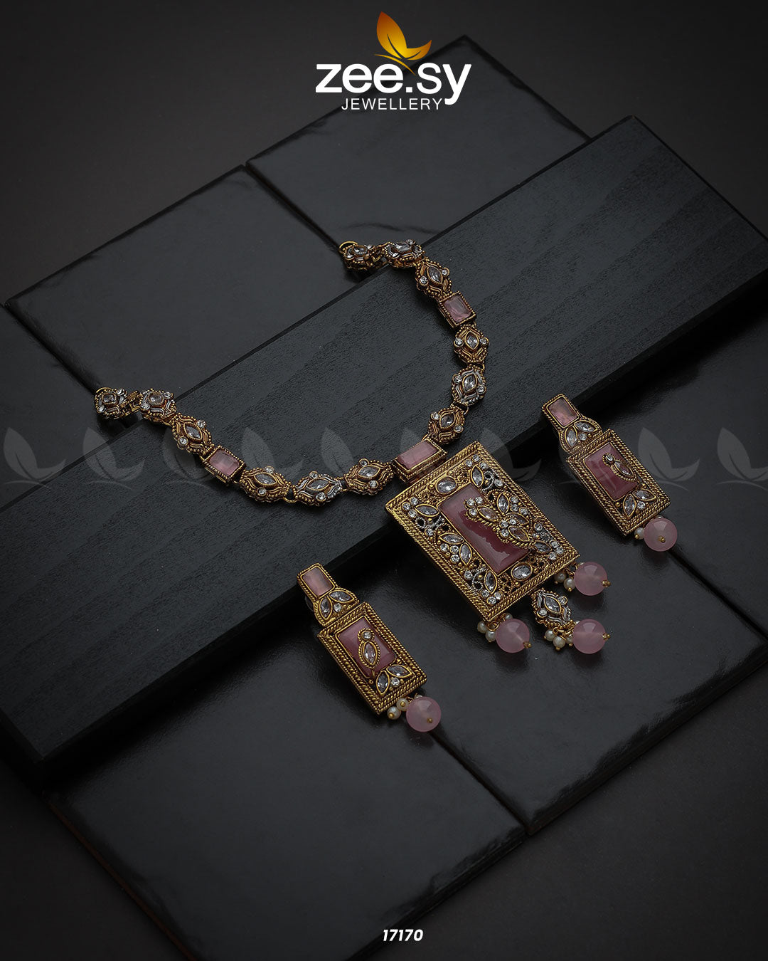 Majestic Gems Necklace - by - Libasekhas UK - Registered Vendor of : Zeesy - 100% Original Designer Dresss