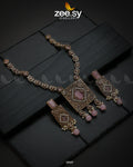 Captivating Crystals Necklace - by - Libasekhas UK - Registered Vendor of : Zeesy - 100% Original Designer Dresss