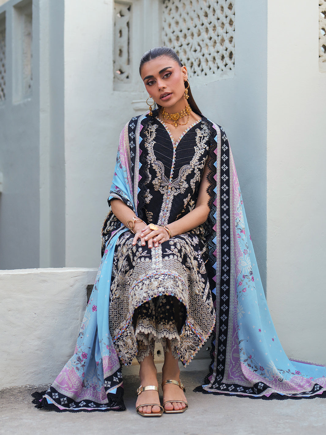 Bin Ilyas | Heritage Dore | 171-B - by Libasekhas UK - Registered Vendor of : Bin Ilyas - 100% Original Designer Dress