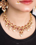 Magnolia Glimmer Necklace - by - Libasekhas UK - Registered Vendor of : Zeesy - 100% Original Designer Dresss