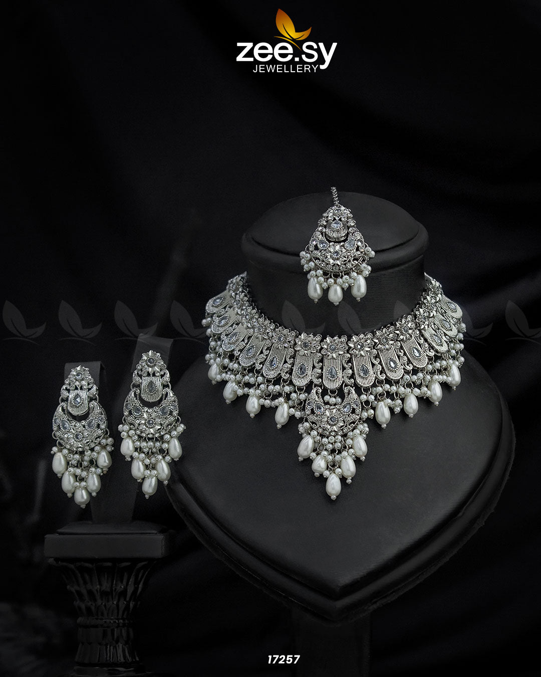Solitaire Necklace - by - Libasekhas UK - Registered Vendor of : Zeesy - 100% Original Designer Dresss