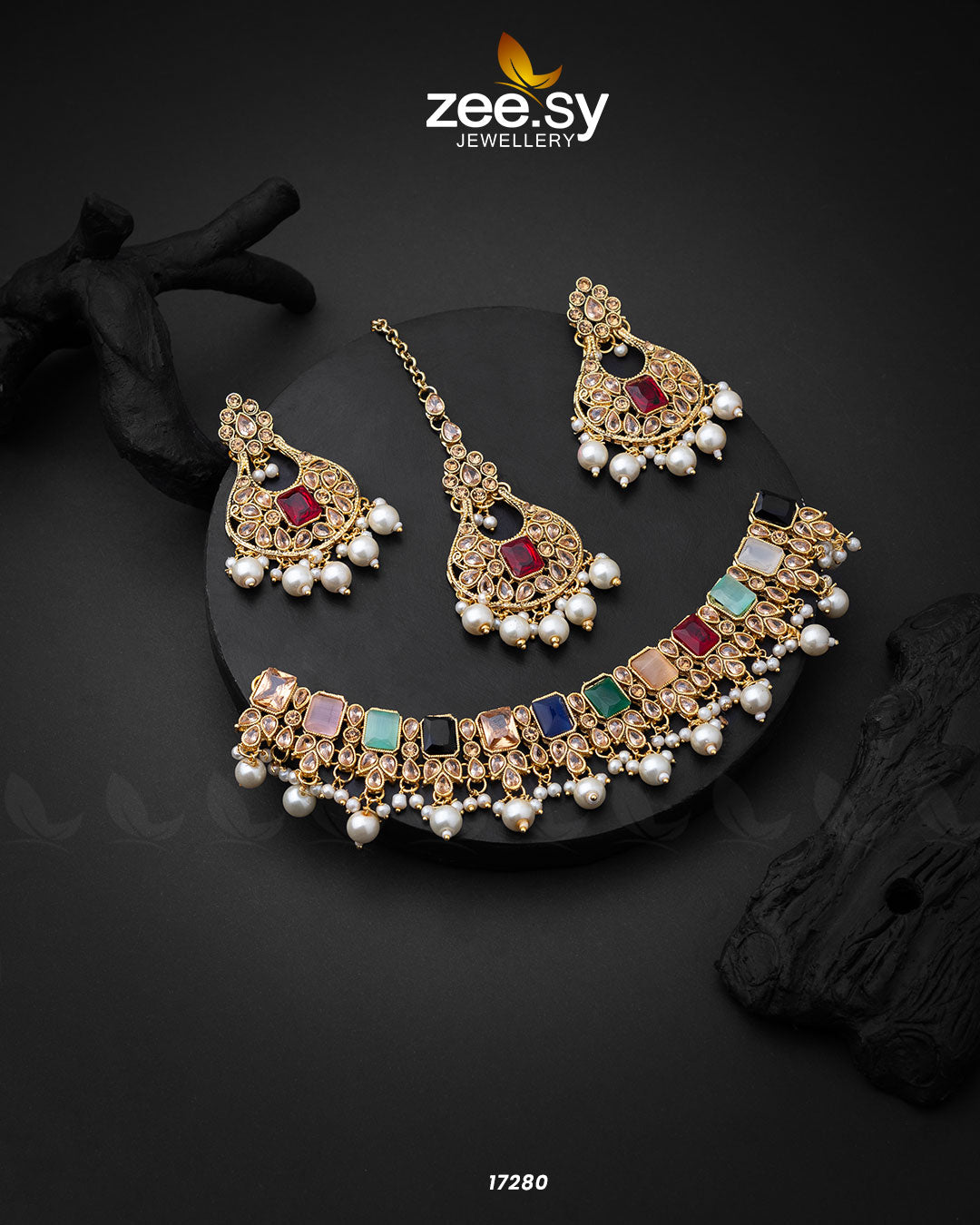 Guluband Necklace - by - Libasekhas UK - Registered Vendor of : Zeesy - 100% Original Designer Dresss